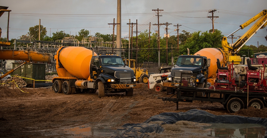 Concrete trucks